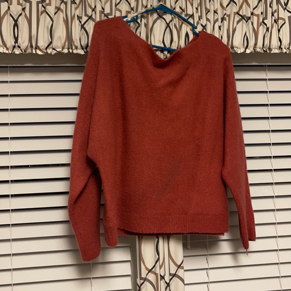 Rust Orange Cropped Sweater